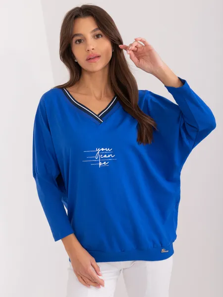 Women's cobalt oversize blouse