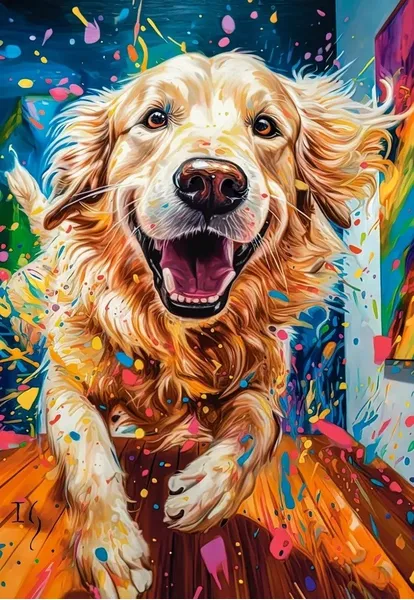 Puzzles 1000 elements Happy Dog Euphoric Spectrum