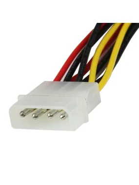 StarTech.com 12in LP4 to 2x Right Angle Latching SATA Power Y Cable Splitter - 4 Pin LP4 to Dual SATA