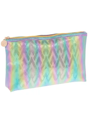 Shine Style cosmetic bag with shiny print. Dark
