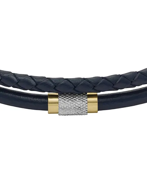 Men's double leather bracelet JF04703998