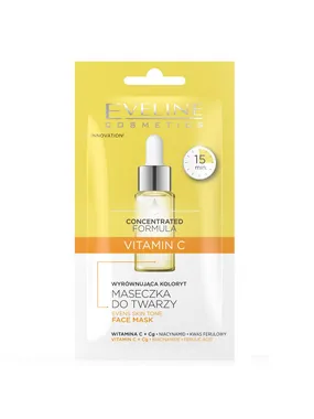 Concentrated formula evens out skin tone Vitamin C face mask 8ml