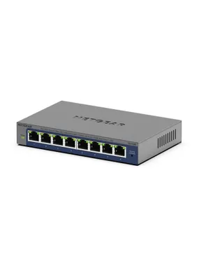 NETGEAR GS108Ev4 nepārvaldīts L2/L3 Gigabit Ethernet (10/100/1000) pelēks