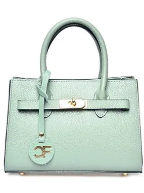 Women's leather handbag CF1910 Celadon