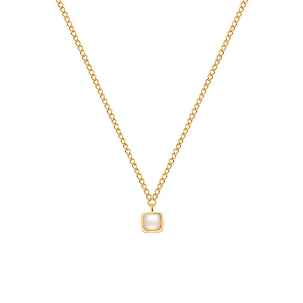 Fine Gold Plated Necklace with Pearl and Diamond Gemstones DN198