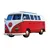 Plastic model QUICKBUILD VW Camper Van red