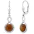 Silver earrings with natural Garnet Hesonite JST14710GRE