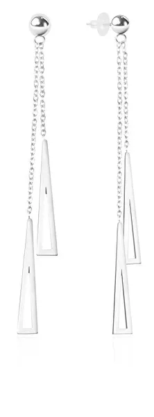 Long chain earrings made of steel