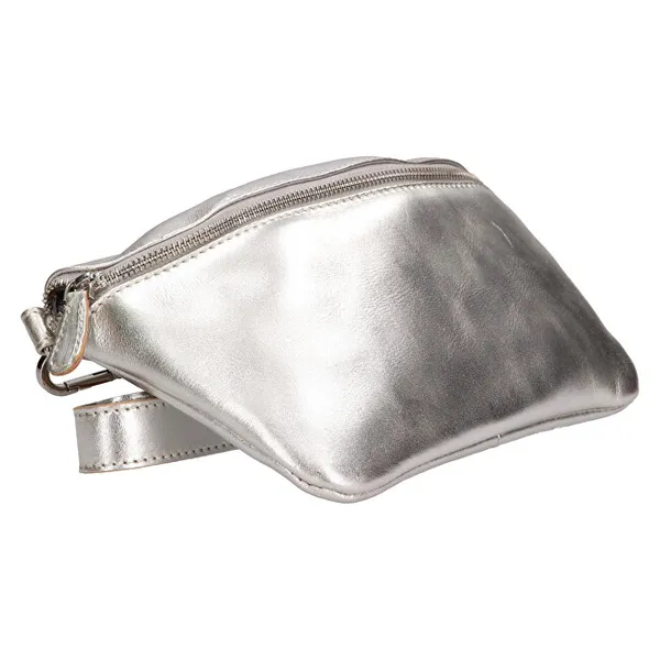 Women's leather waist bag BLC-24-2815 SILVER