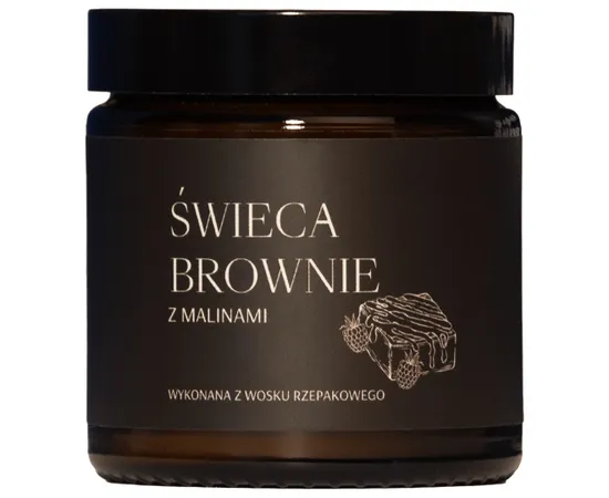 Candle brownie with raspberries 120ml