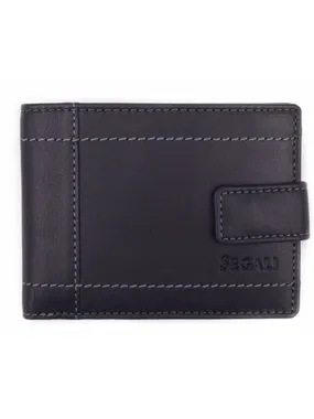 Men's leather wallet 7515L black