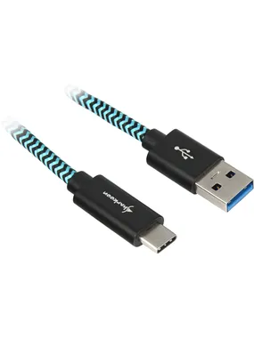 Cable USB A 3.2 male > USB-C male (Alu + Braid)