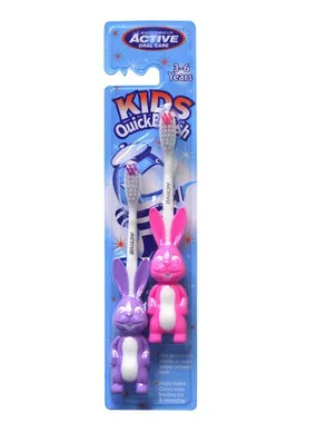 Kids Quick Brush 3-6 Years Toothbrushes for children Rabbit 2pcs.