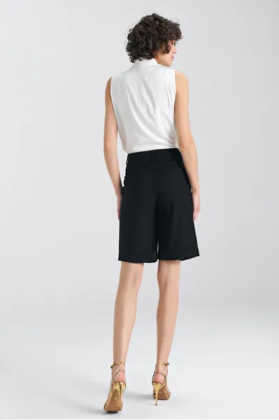 Short, linen shorts - black - SD86