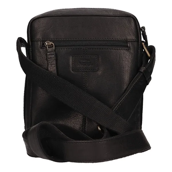 Men's leather crossbody bag 290602 BLK