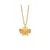 Gold plated bee and daisy necklace 12445G