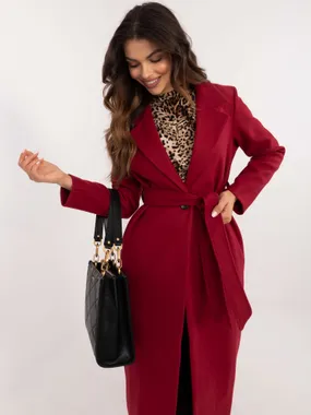 Women's burgundy coat