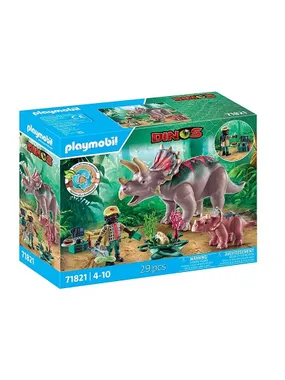 Set with figurines Dinos 71821 Triceratopsy