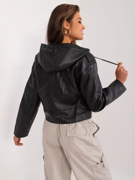 Women's black biker jacket