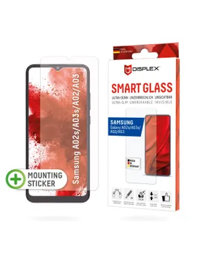 Displex Smart Glass (9H) Samsung Galaxy A02/A02s A03/A03s, montāžas uzlīme, neplīstošs, īpaši plāns, neredzams