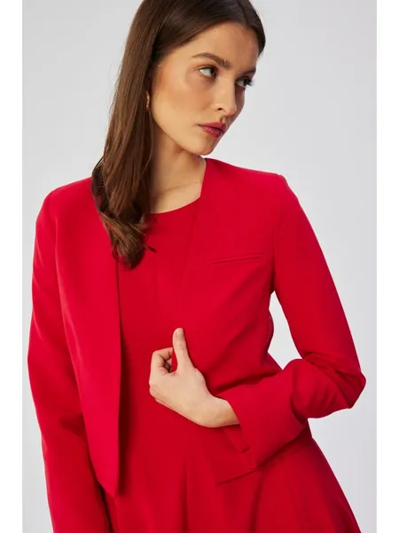 S368 Short jacket without fastening - red