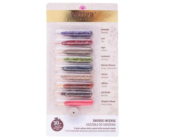A set of 9 rattan incense for smudging