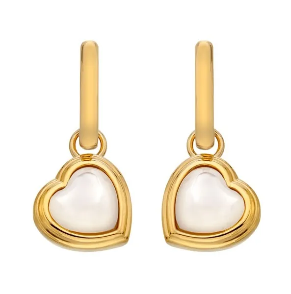 Jac Jossa Soul DE791 Gold Plated Diamond and Pearl Drop Earrings