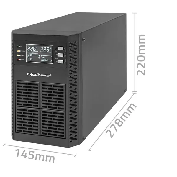 UPS 1kVA, 1000W, PF1.0 LCD,EPO,USB,On line