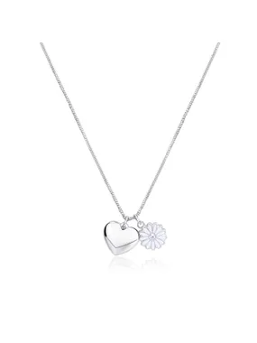 Delicate Heart and Daisy Necklace Feelings SFE01