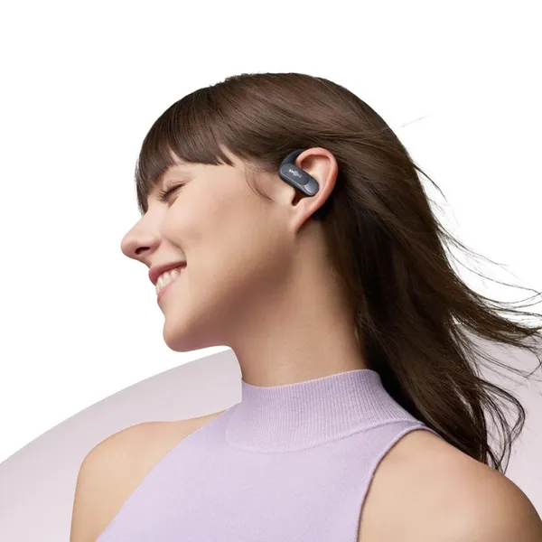 SHOKZ OpenFit Air austiņas bezvadu austiņas ar auss āķi Zvani/Mūzika/Sports/Ikdienas Bluetooth Melns