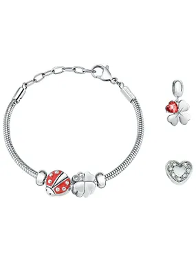Stylish steel set Drops SCZ1141 (bracelet, drops)