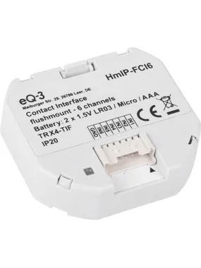Contact interface flush-mounted – 6-way (HmIP-FCI6), relay