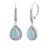 BRISA Sterling Silver Earrings with Genuine Larimar and Brilliance Zirconia JJJ1141ELR