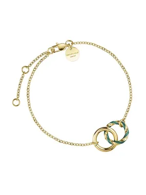 Stylish Gold Plated Emerald Steel Bracelet JBEDG-J715