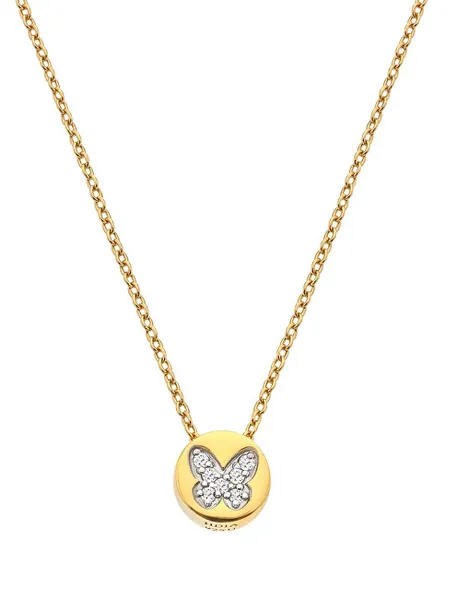 Jac Jossa Soul Gold Plated Diamond and Topaz Necklace DP920(Chain, Pendant)