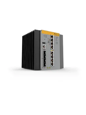 Allied Telesis AT-IE300-12GP-80 Managed L3 Gigabit Ethernet (10/100/1000) Power over Ethernet (PoE) Melns, pelēks