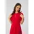 S361 Dress with decorative pleats on the side - red