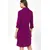 Purple Oversized Dress with Rolled Sleeves - S226