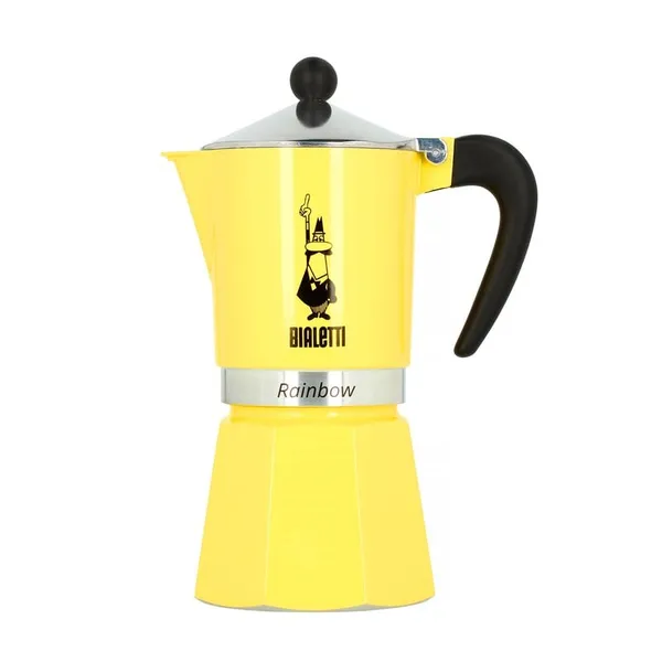 Bialetti 6538 manuālais kafijas automāts Moka kanna 0,27 L Melns, Sudrabs, Dzeltens