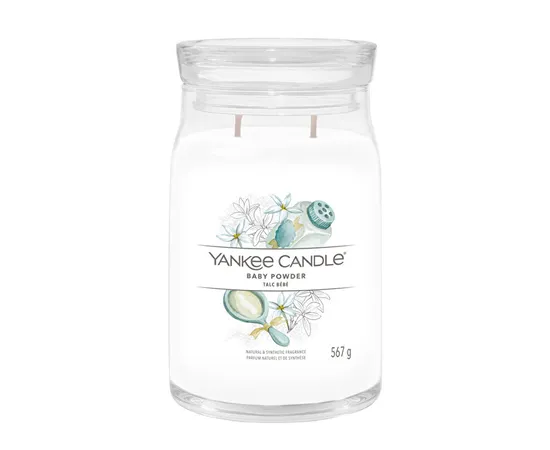 Aromatic candle Signature large glass Baby Powder 567 g