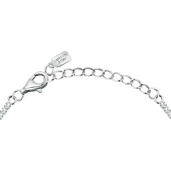 Silver tennis bracelet with clear zircons Silver LPS05AWV31