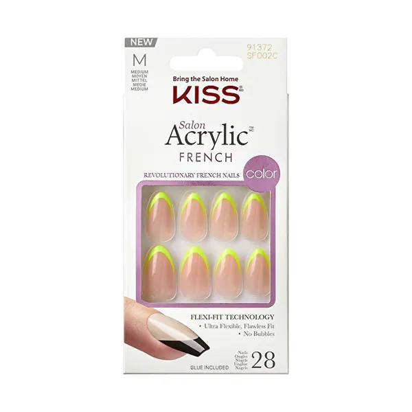 Adhesive nails Salon Acrylic French Color - Hype 28 pcs