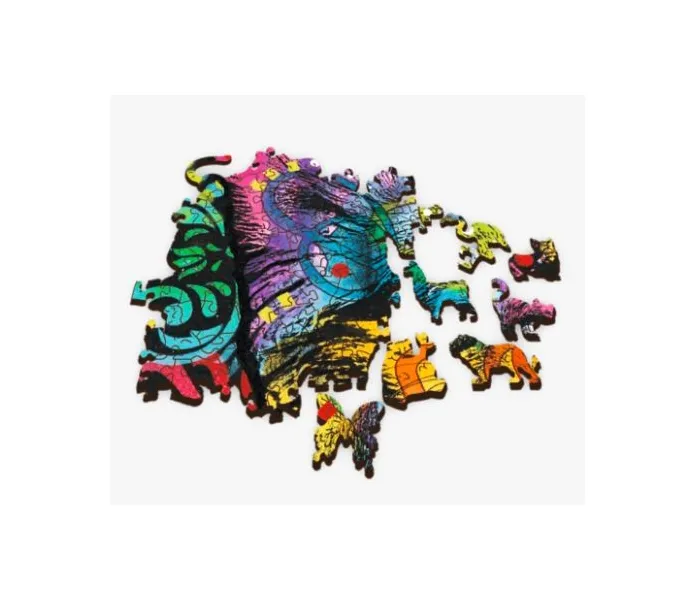 Gra puzzle drewniane 500 elementów Kolorowy szczeniak