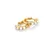 Beautiful gold-plated hoop earrings with diamonds and pearls Jac Jossa Soul DE727