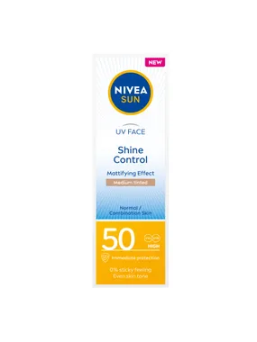 Sun UV Face Shine Control matte face cream with high protection SPF50 Medium Tinted 50ml