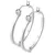 Silver earrings with Hoops DE625 diamonds