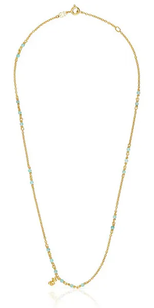 Bold Gold Plated Bold Bear Amazonite Chain 1003971800