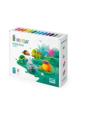 Plastic mass Hey Clay Exotic animals 15 cans
