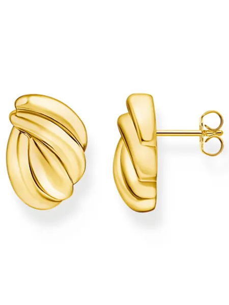 Thomas Sabo H2327-413-39 ear studs organic forms gold plated small Ladies