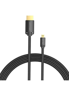 HDMI-D Male to HDMI-A Male Cable Vention AGIBF 1m, 4K 60Hz (Black)